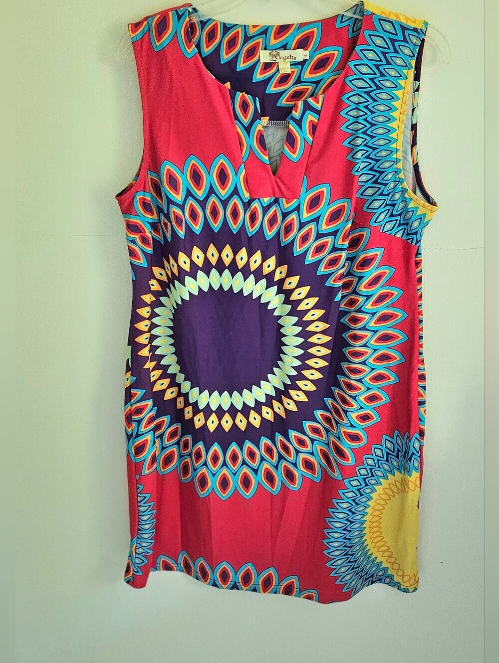 Aryeh Bold Summer Sleeveless Colorful Dress